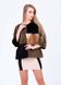 фото Різнобарвний кожушок з комбінованого набору натурального хутра в онлайн крамниці жіночого одягу https://furstore.shop