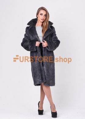 photographic Winter coat made of natural nutria fur, color graphite in the women's fur clothing store https://furstore.shop