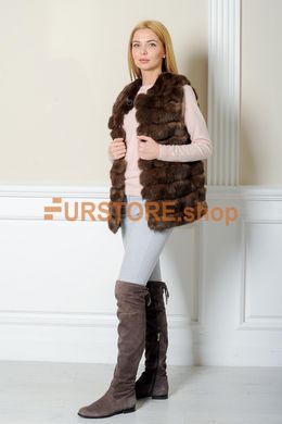 фотогорафия Меховая женская безрукавка, цвет соболь в магазине женской меховой одежды https://furstore.shop