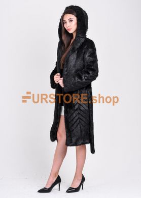 photographic Long nutria fur coat haircut herringbone in the women's fur clothing store https://furstore.shop