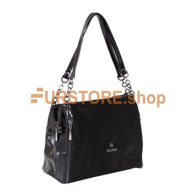 фотогорафия Сумка de esse TL37629-101YB Черная в магазине женской меховой одежды https://furstore.shop