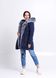 photo Blue parka with fur of silver polar fox in the women's furs clothing web store https://furstore.shop