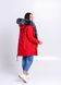 фото Червона парка з хутром фінського песця в онлайн крамниці жіночого одягу https://furstore.shop